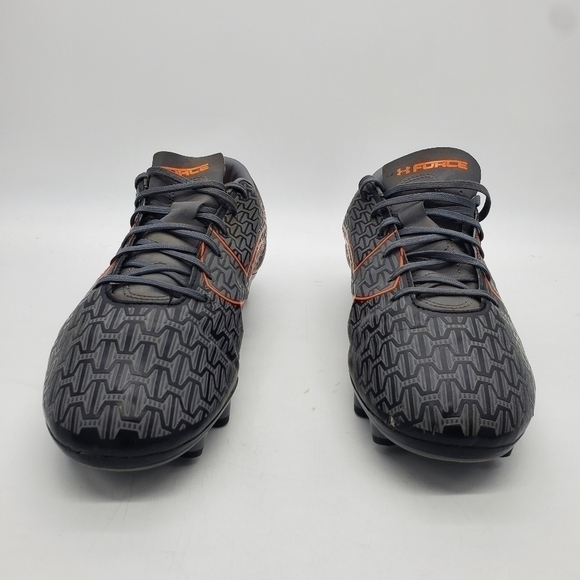 Under Armour Men's UA Corespeed Force 2.0 FG Cleats Shoes Size 13 Grey Orange - Picture 5 of 16